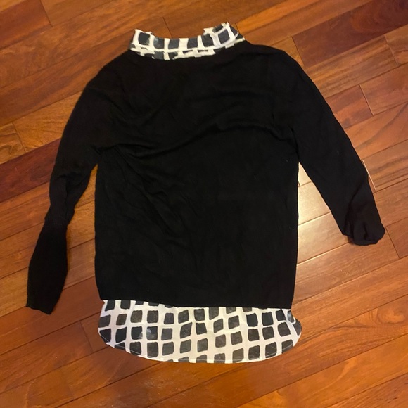 Chico's Black and White Layered Blouse - Picture 2 of 3